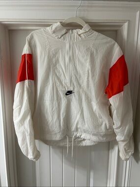 Nike White Windbreaker